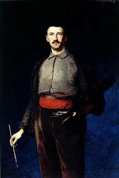 Ludwik de Laveaux Self-portrait with a palette. oil painting image